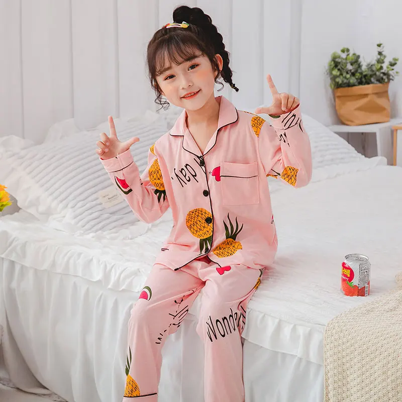 

Spring Autumn Night Wear Children's Pajama Set Long Sleeve Children Clothes Cartoon Kids Homewear Boys Pajamas Girls Sleepwear