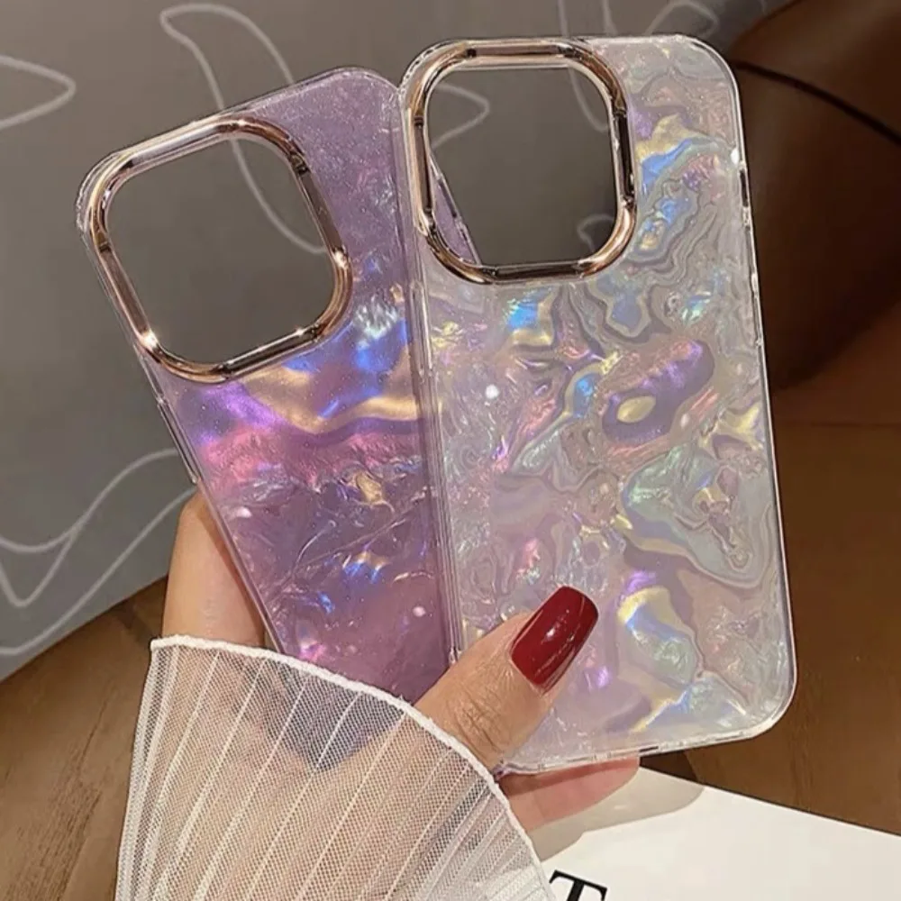 Блестящий мечтательный чехол для телефона с ракушкой iPhone 15 14 Plus 13 12 11 Pro Max