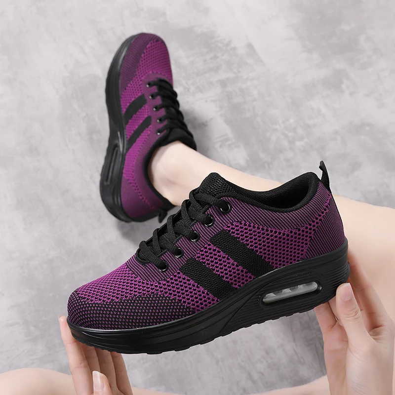 

Women's Sneakers Platform Flats Ladies Shoes Breathable Women Causal Shoes Female Walking Shoes Lace Up Women Platform Sneakers