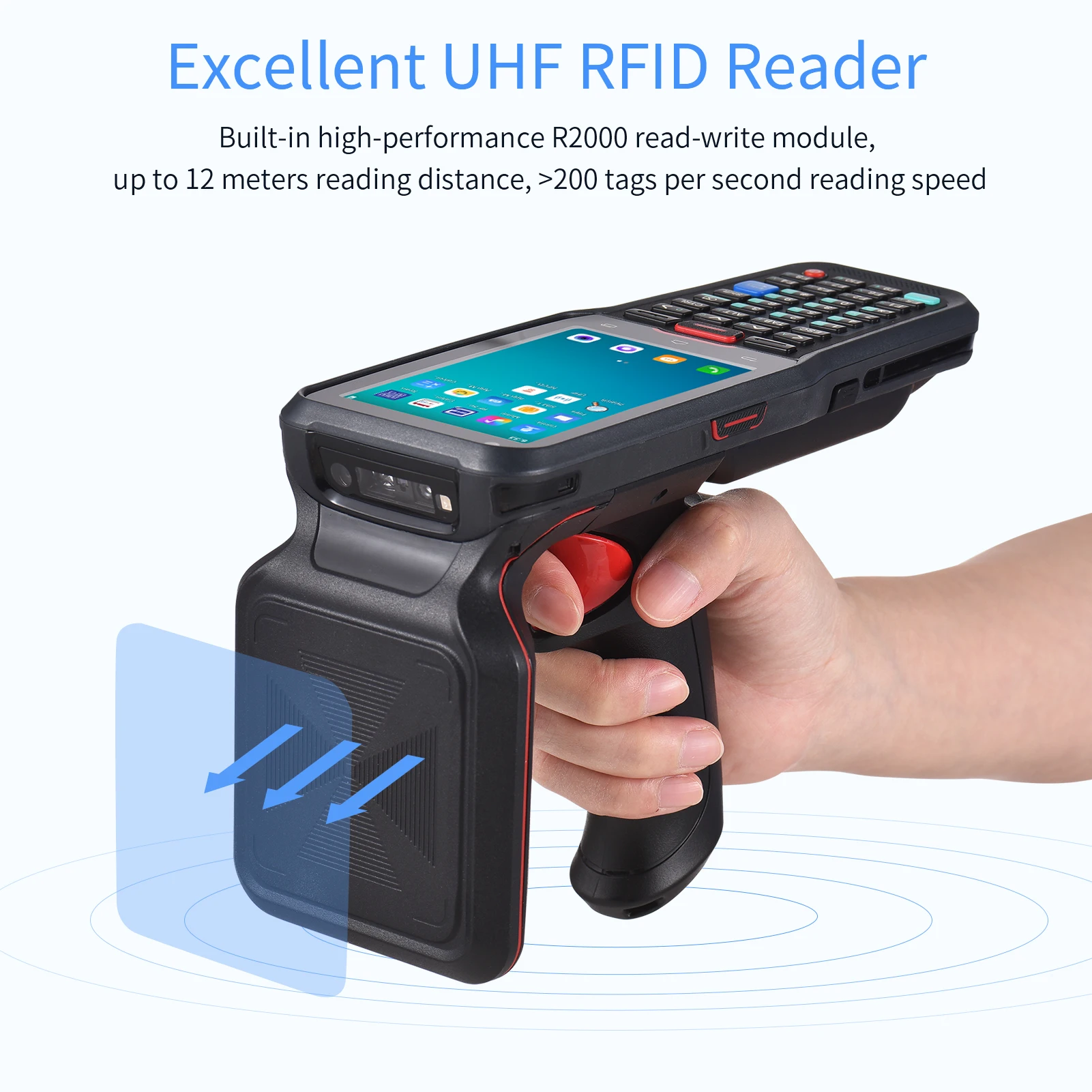 Фото Прочный Android-терминал для сканирования штрихкодов и считывания UHF RFID, портативный терминал сбора данных для склада №1