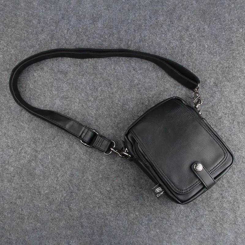 Vertical Trendy Fashion Man'S Single Shoulder Mini Pouch Retro Crossbody Bag Summer Korean Leisure Mobile Phone Bag
