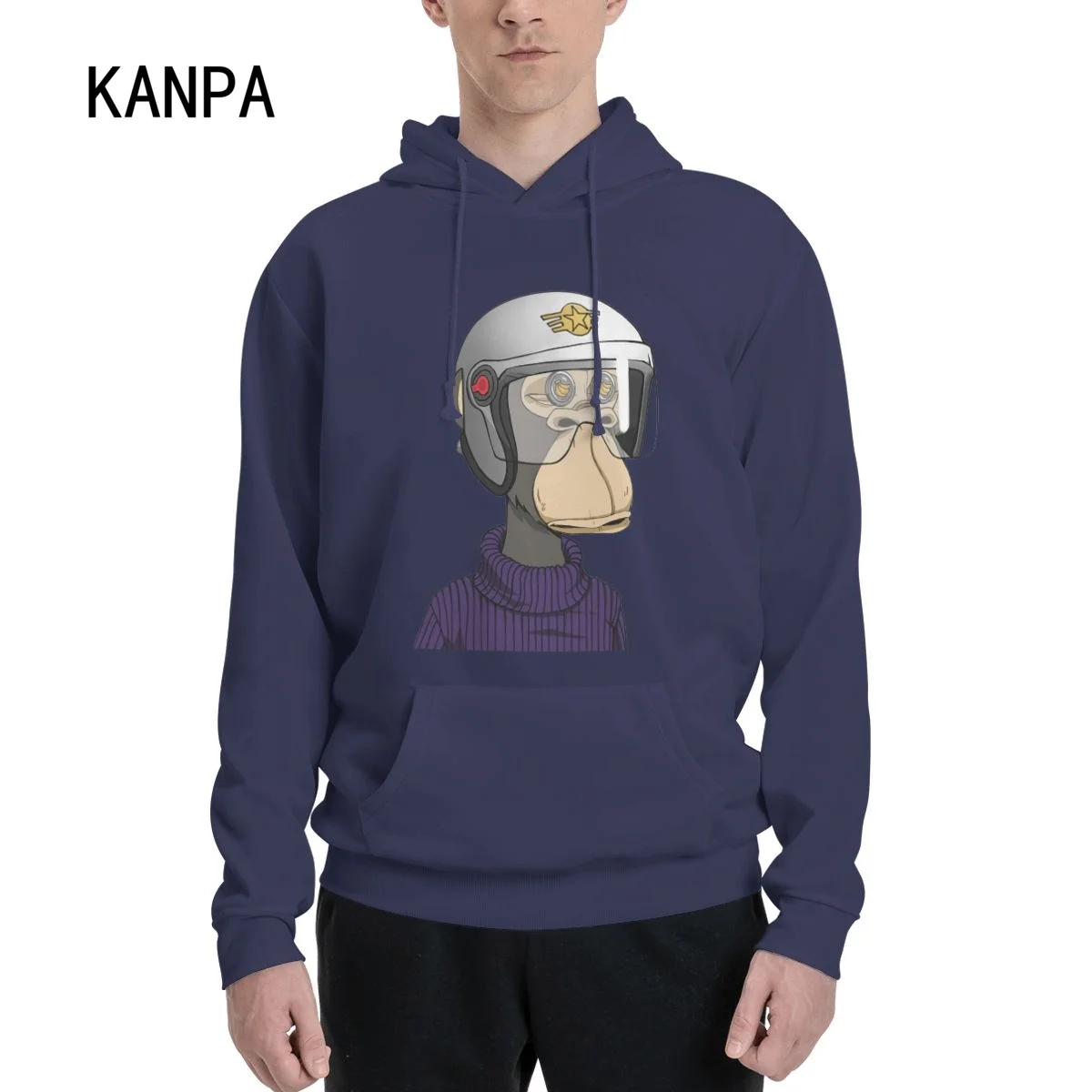 

KANPA 2021 New Fashion Men's Hoodies Personality Pattern Print Hoody Men Workout Top Sweatshirts