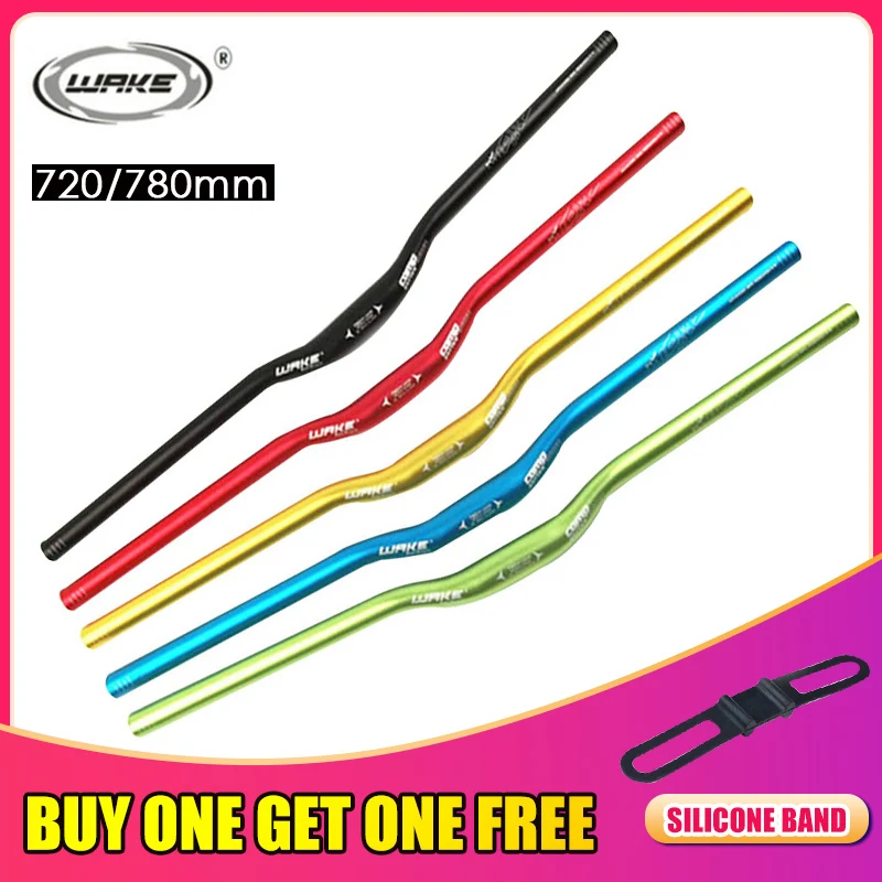 Bicycle Handlebar MTB Handlebar 720/780mm*31.8mm Aluminum Alloy Road Mountain Bike Handlebar Cycling Parts Black Blue Yellow