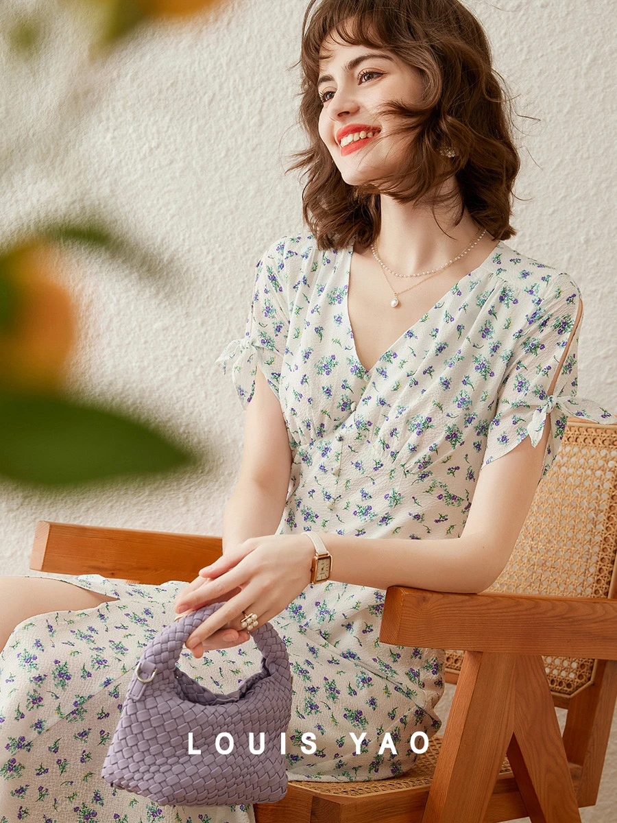 Женское платье LOUIS YAO из хлопка