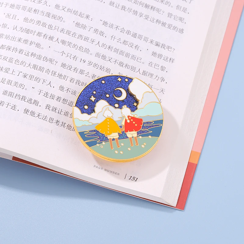 

Sky Children of Light Enamel Pins Rotatable Double-layer Brooches Badges Cartoon Game Jewelry Gift for Friends Free Shipping