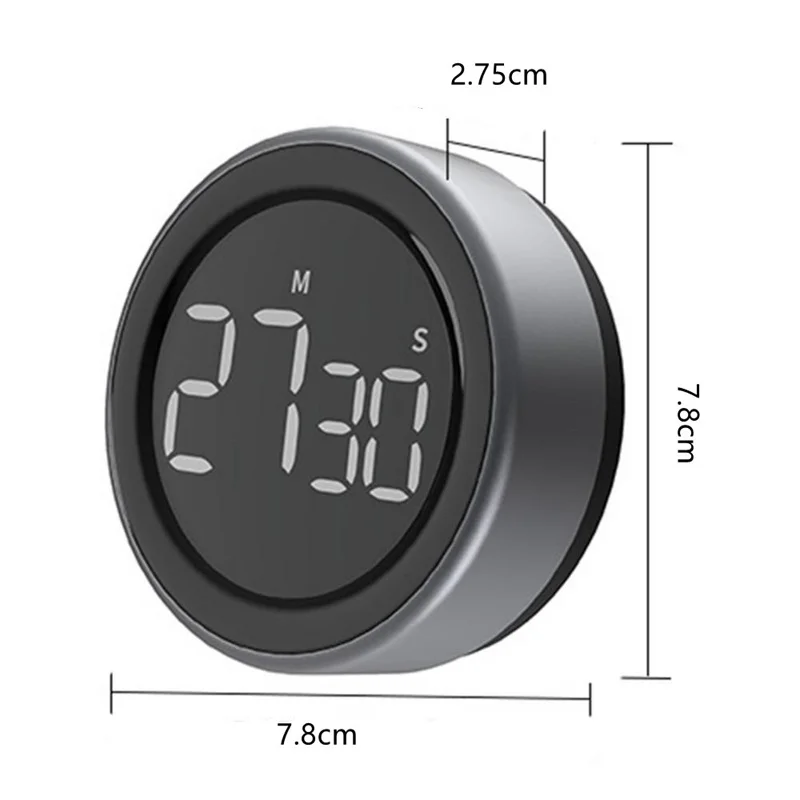 LED Digital Time Alarm Remind Magnetic Counter Manual Electronic Countdown Timer for Kitchen Cooking Shower Study |