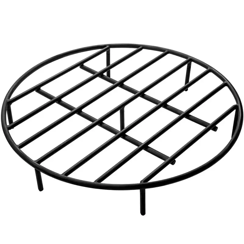 

Grate, Heavy Duty Iron Round Firewood Grate, Round Wood Fire Grate 24", Firepit Grate with Black Paint, Fire Grate with 7 Remov