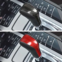 for porsche cayenne carbon fiber interior gear shift knob cover trim for cayenne 2011 2012 2013 2014 2015 2016 carbon stickers