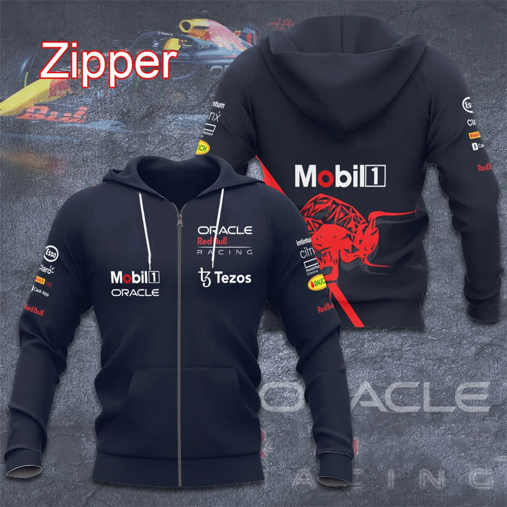 

2023New Hot Selling F1 Formula One Racing Men's Sweatshirt 3D Red Printing Road Racing Jacket Kid Hoodie Casual Bull Pullover