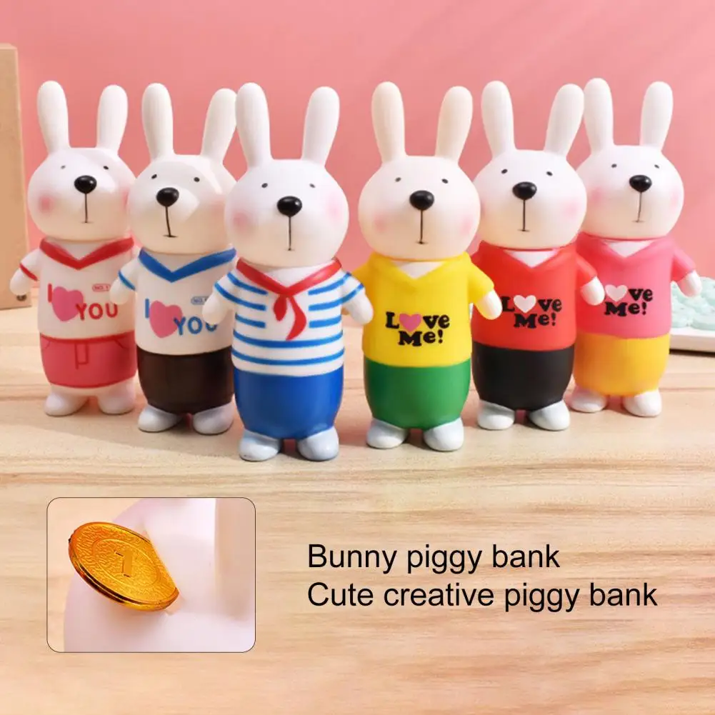 

Cartoon T-shirt Rabbit Piggy Bank Money Boxes Storage Kids Toys Home Decor Money Saving Box Children Piggy Money Bank 2023 HOT