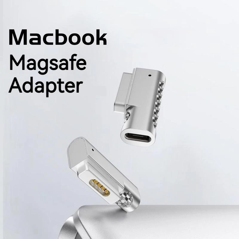 

Адаптер USB Type-C PD из сплава, 100 Вт, для Magsafe 1 2 MacBook Air Pro, светодиодный индикатор, магнитный штепсельный конвертер для быстрой зарядки