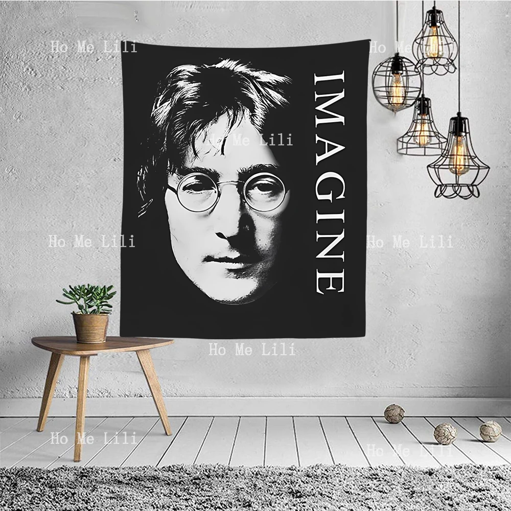 Графический настенный гобелен с изображением британских музыкантов для спальни