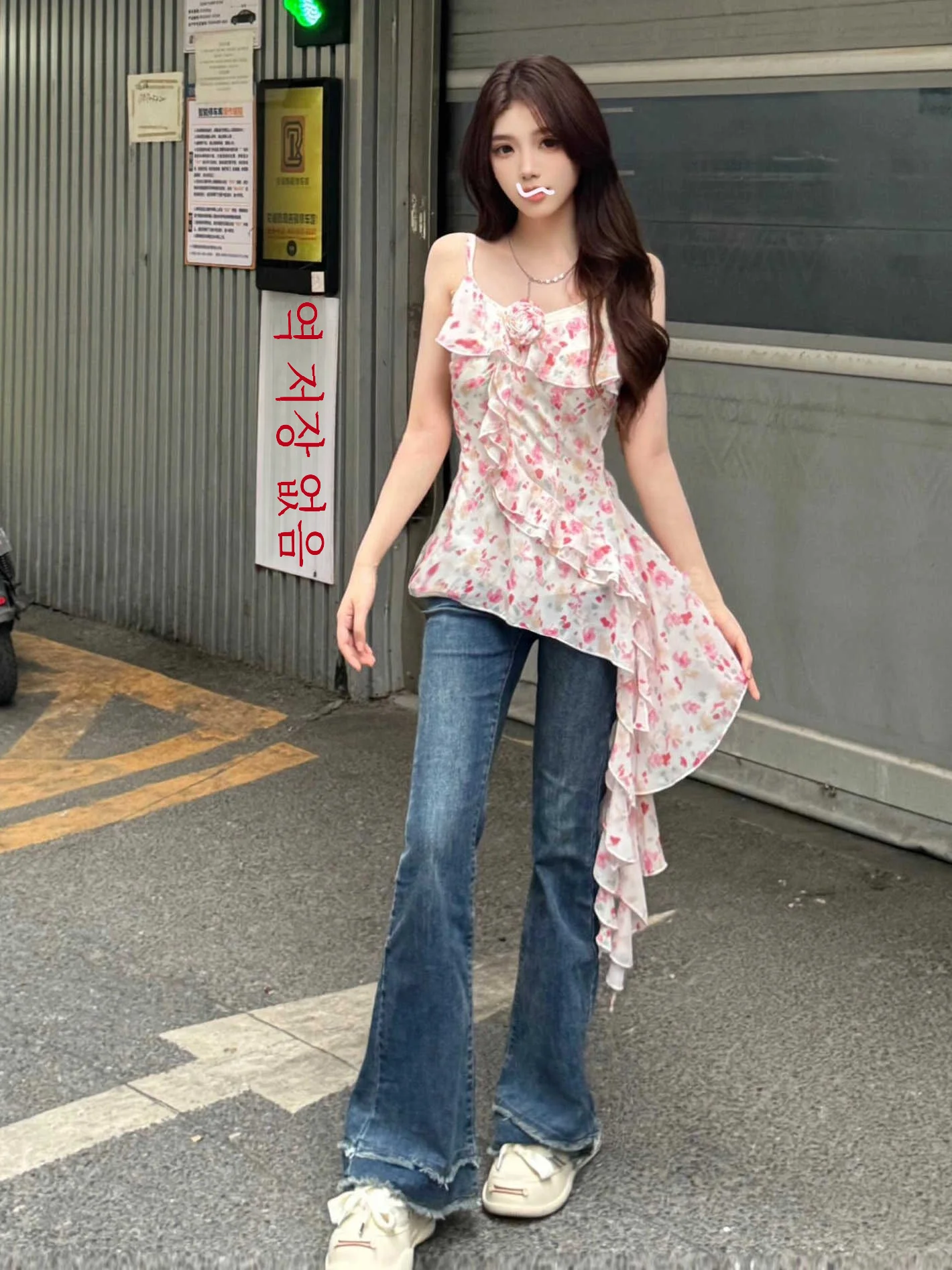 Модный женский топ с цветочным принтом в западном стиле Новая Летняя