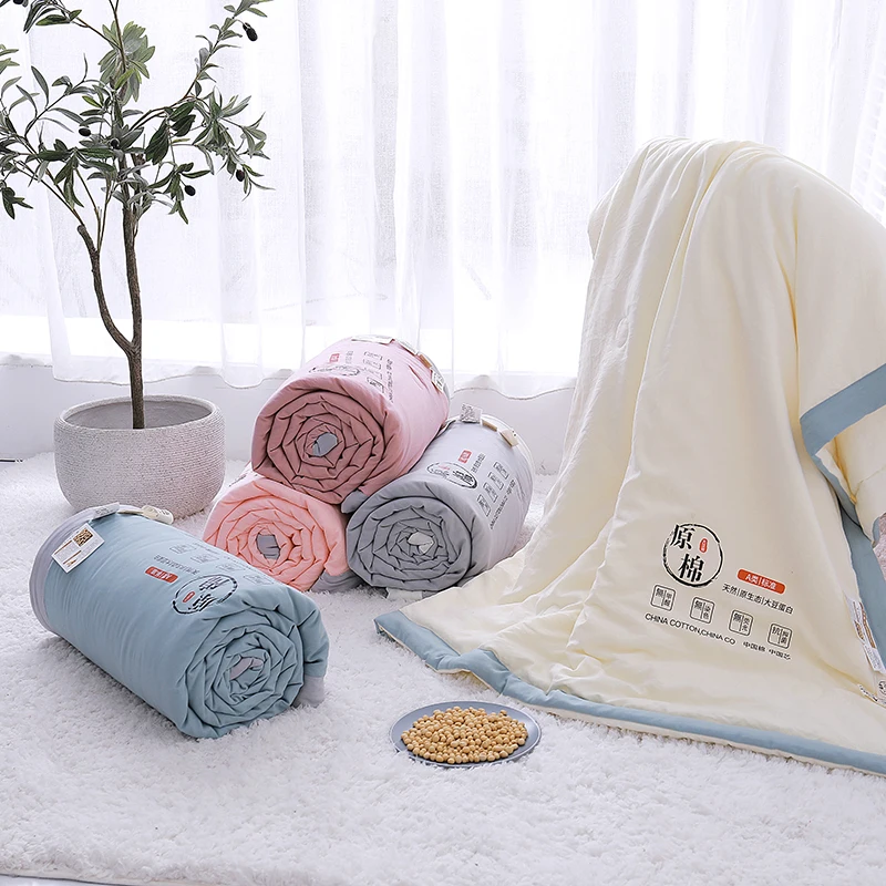 

New Type A Raw Cotton, Soybean Antibacterial, Summer Cool Quilt, Air-conditioned Quilt, Comfortable Quilt