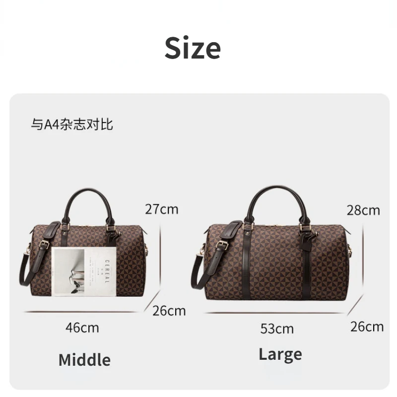 Fashion Waterproof Travel Bags Men/Women Fitness Handbag Leather Shoulder Bag Business Large Travel Tote Luggage Bag Male/Female
