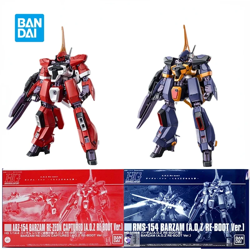 В наличии Bandai Original Genuine HG 1/144 ARZ-154 BARZAM RE-ZEON CAPTURED [A.O.Z RE-BOOT Ver.] Модель аниме-фигурки Gundam