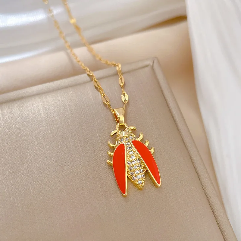 Банкетная свадьба цикада капающее масло кулон ожерелье женская универсальная