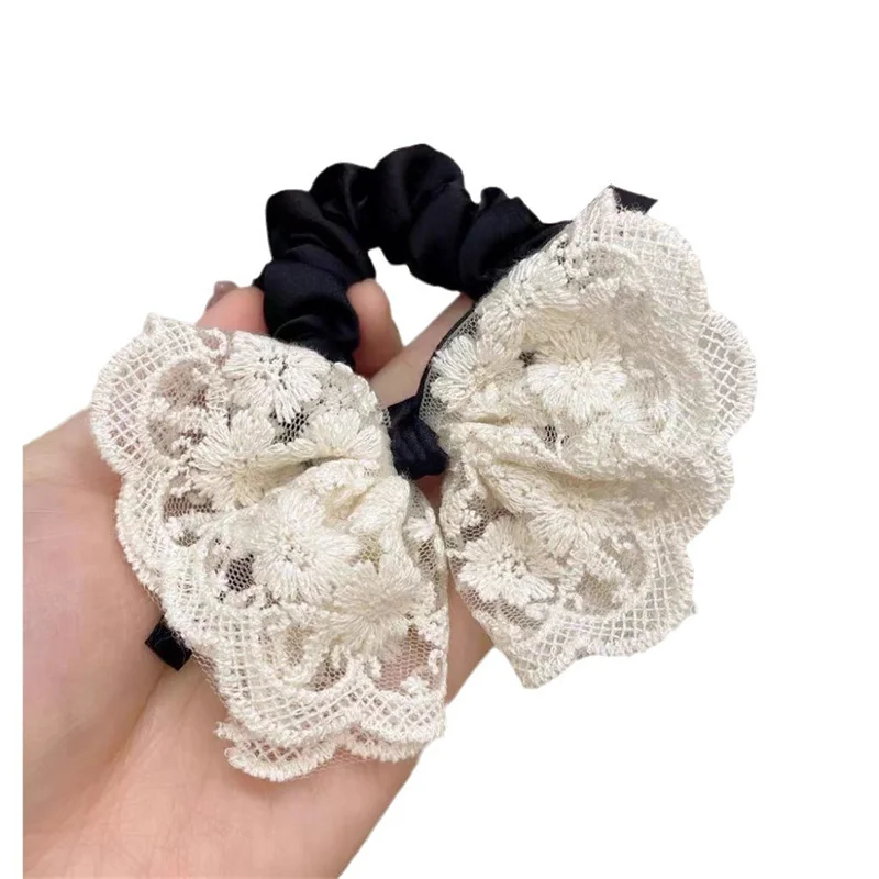 Милые резинки с бантом кружевная резинка для волос эластичная женские