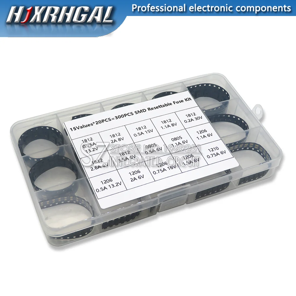 

300 шт. 1812 1206 0805 1210 15 значений 0.7A 0.5A 0.2A 1.1A 2.6A 3.5A SMD сбрасываемый предохранитель PPTC полипереключатель самовосстанавливающийся igmopnrq