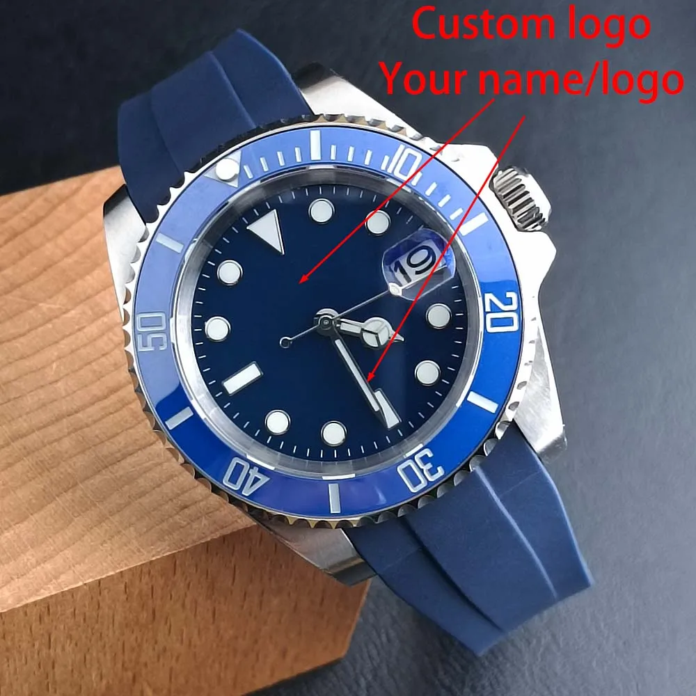 

Мужские водонепроницаемые часы с керамическим кольцом и сапфировым стеклом