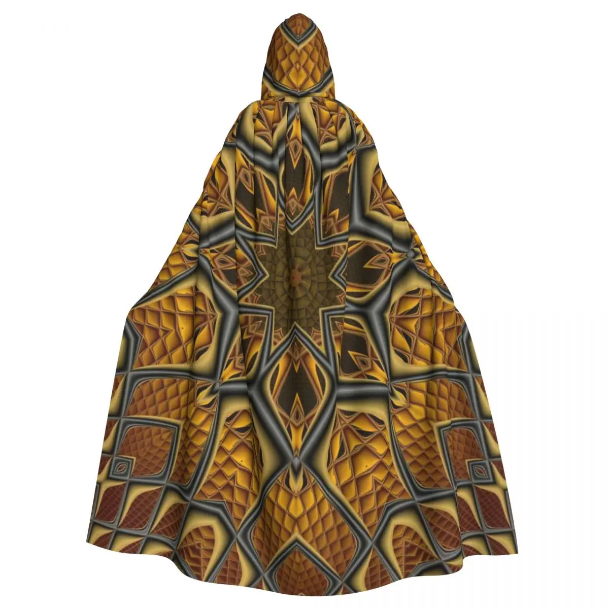 

Mandala Hooded Cloak Halloween Party Cosplay Woman Men Adult Long Witchcraft Robe Hood