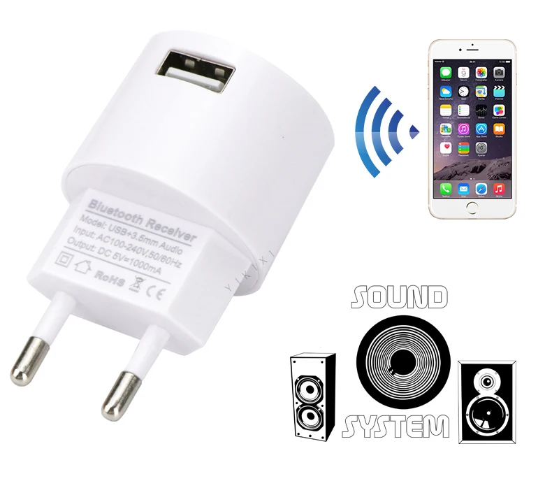 

3,5 мм AUX Bluetooth 5,0 аудио адаптер USB настенное зарядное устройство AC 110 В 220 В беспроводной приемник V5.0 аудио музыкальный приемник вилка для ЕС и С...