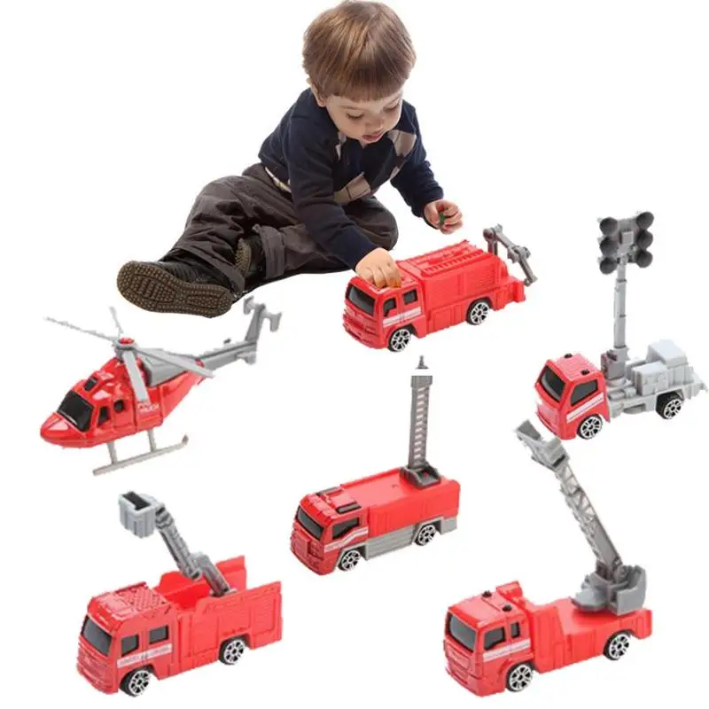 

Mini Die Cast Cars 6pcs Durable Anti-collision Diecast Cars for Kids Alloy Model Toys for Boys Girls Birthday Gift 1:64 Scale