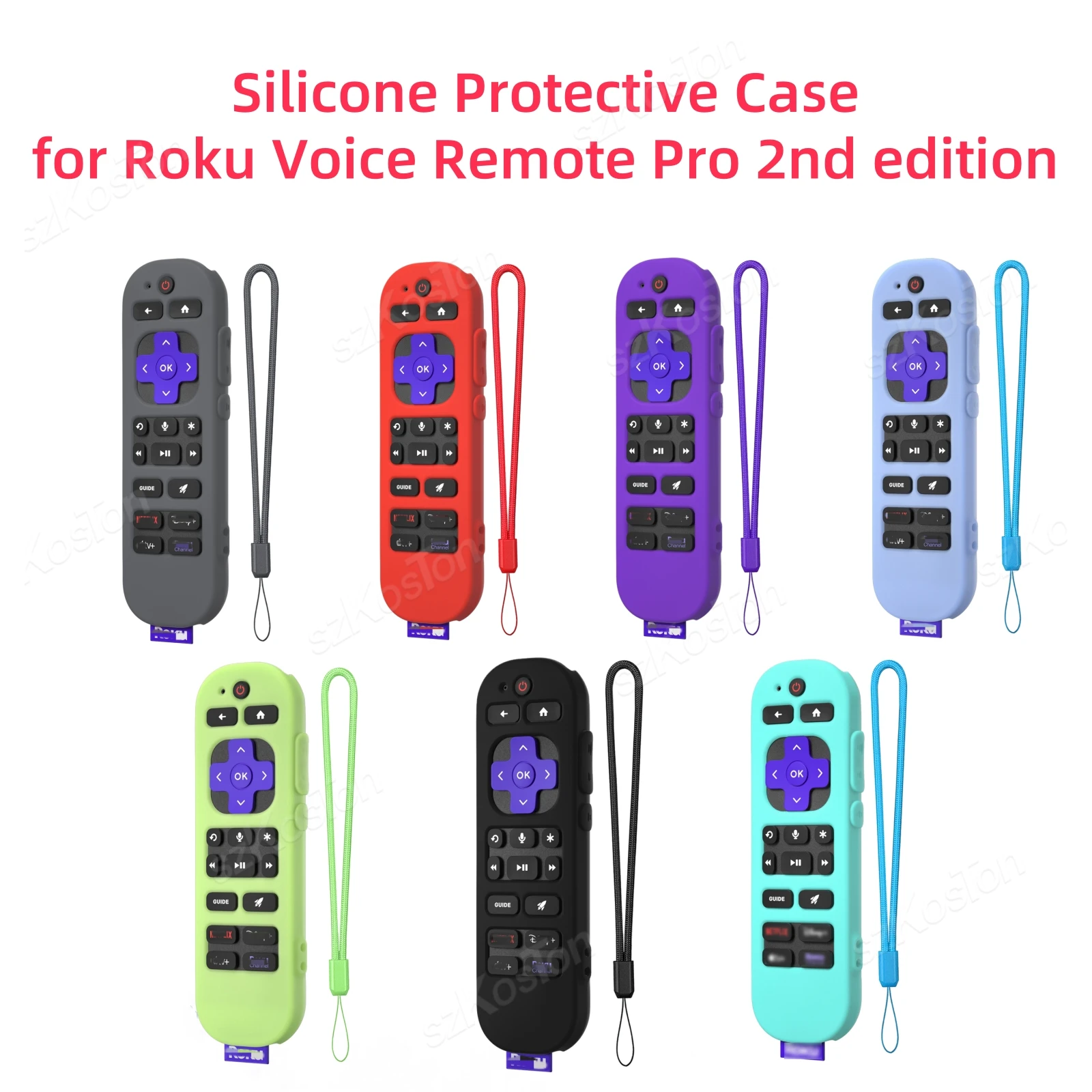 Силиконовый защитный чехол с дистанционным управлением для Roku Voice Remote Pro 2nd