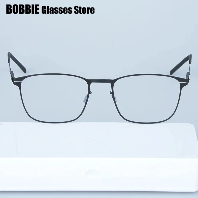 Немецкая квадратная оправа для очков без винтов мужчин и женщин ультралегкие