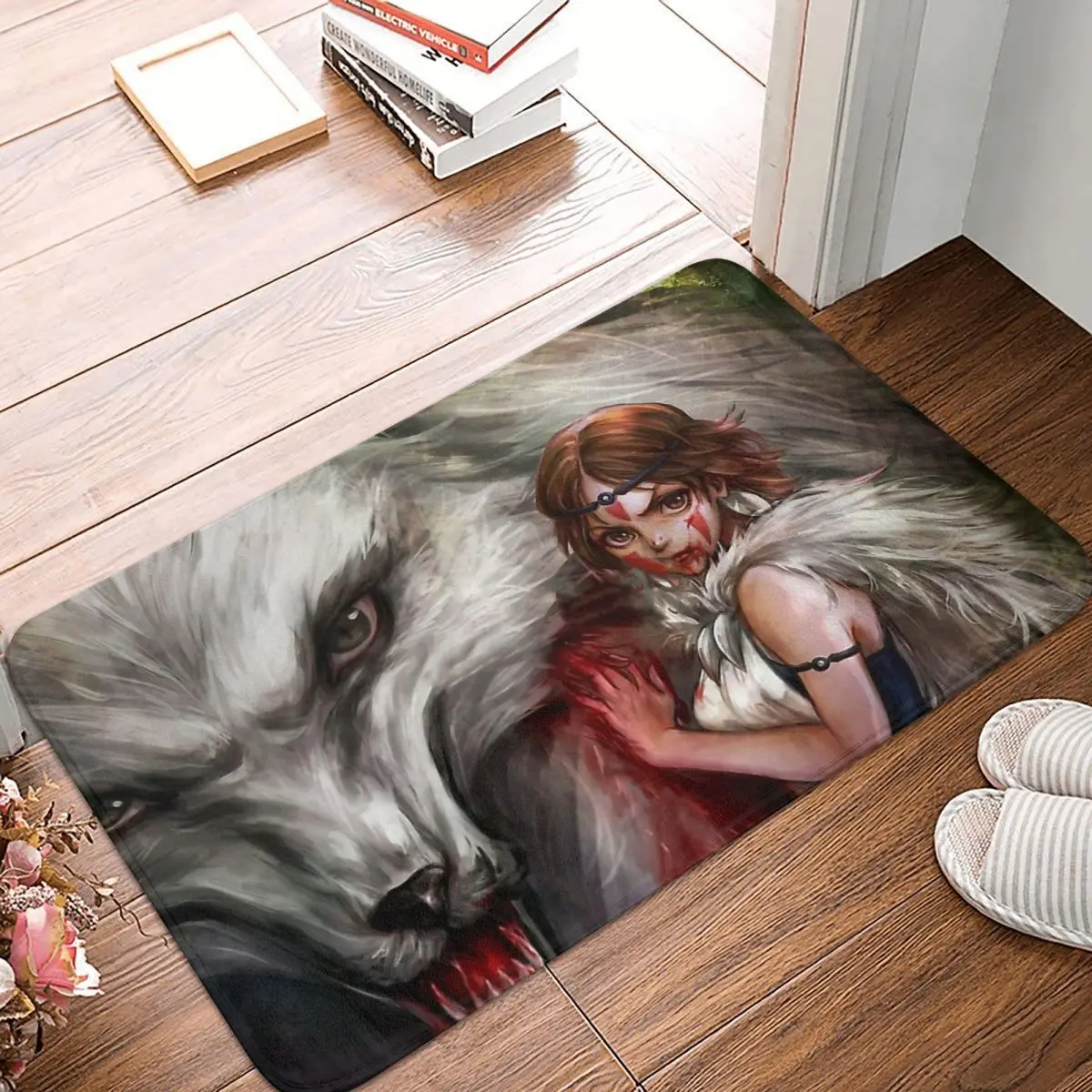 

Принцесса Mononoke, натуральный коврик для спальни, Придверный коврик для девочек и гольфа, ковер для гостиной, ковер для балкона, домашний деко...