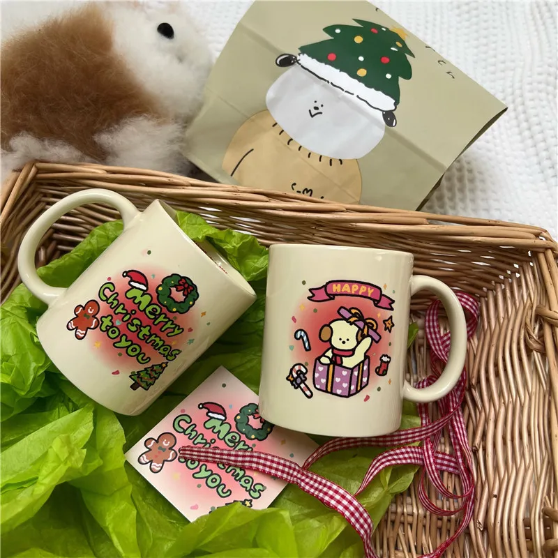 

Ceramic Mug New Christmas Ceramic Cup Cartoon Mug Water Cup Milk Breakfast Cup Christmas Gift Tumbler Mates Stanley Mugs