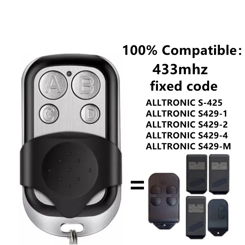 Пульт дистанционного управления ALLTRONIC 433,92 МГц, замена фиксированного кода, стандартная деталь управления гаражной дверью