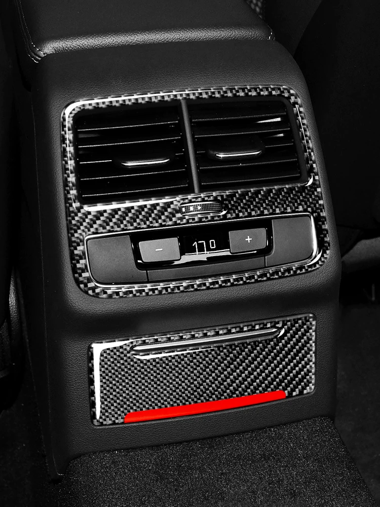 

Suitable for Audi 2017+A5 carbon fiber rear air outlet rear cigarette lighter decorative sticker