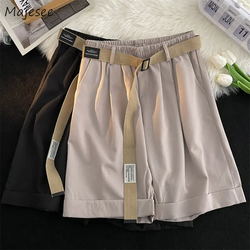 

Shorts Men Simply Baggy Summer Casual Trousers Fashion Gentle Шорты Clothing Pure All-match Elastic Waist Handsome Korean Style