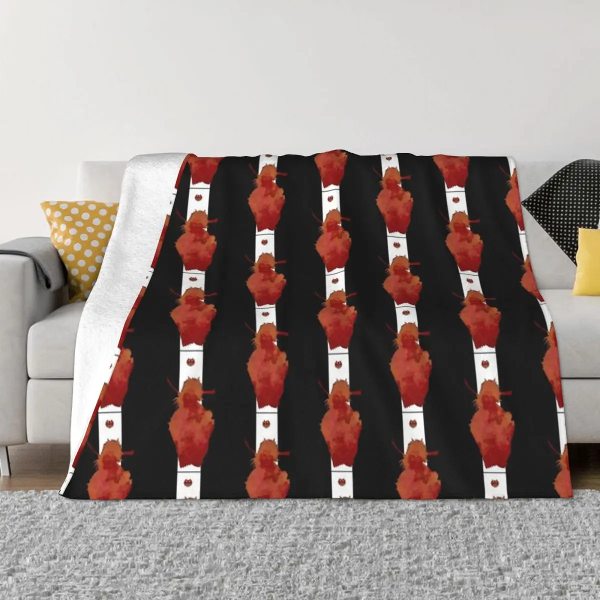 Декоративное одеяло для дивана со звездами тираном