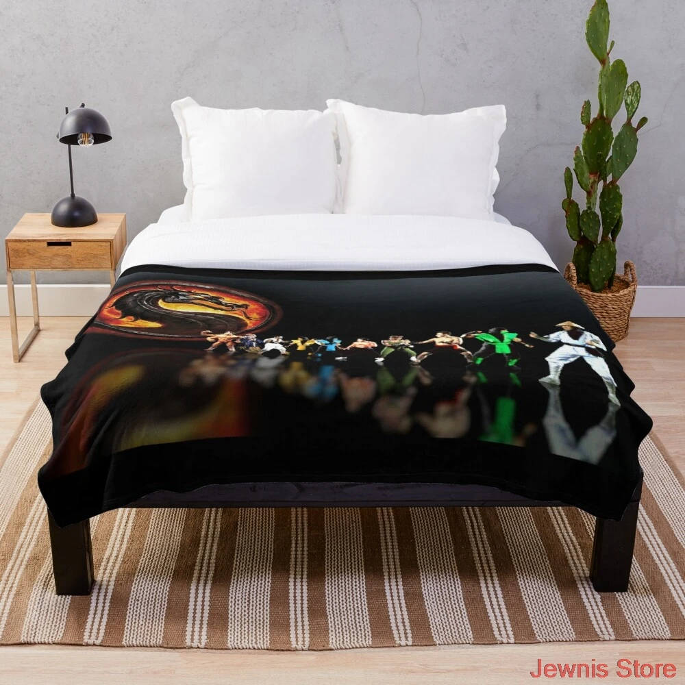 

Mortal Kombat pixel art Throw Blanket Soft Cozy Throw Lightweight MicroFleece Sofa All Season Living Room/Bedroom Warm Blanket