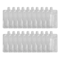 50pcs plastic flasks concealable and reusable drink bags leak proof bpa free for travel outdoor sports300ml