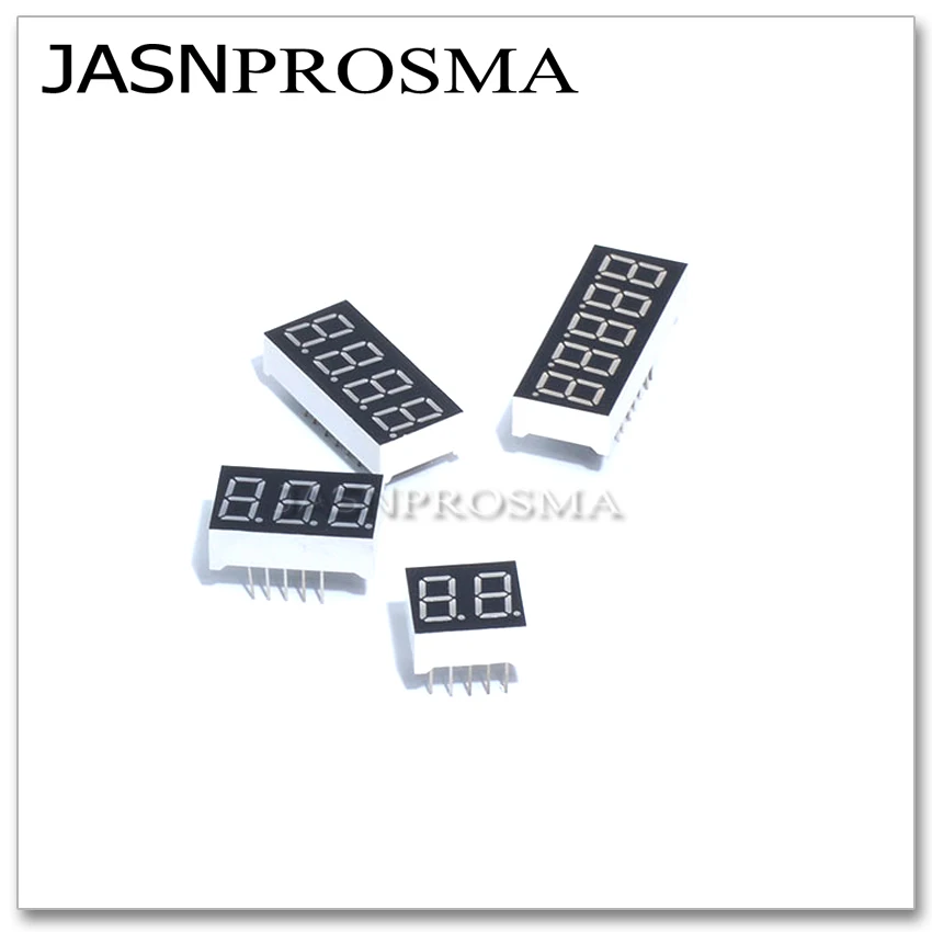 Фото JASNPROSMA 50 шт. 0,28 дюйма, 7 сегментов, 1 бит, трубка, красный, желтый, нефрит, зеленый, синий, белый, 0,28 дюйма, общий катод, светодиодный дисплей №4