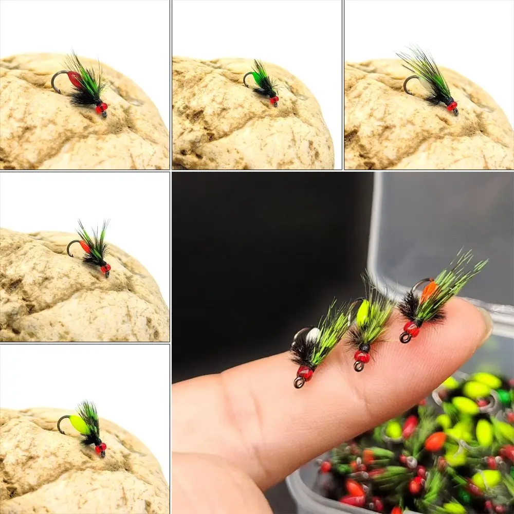 

5pcs 16# Fish Tackle Perfect Decoy Sharpened Crank Hook Fly Hook Bait Fly Fishing Lures Insects Flies