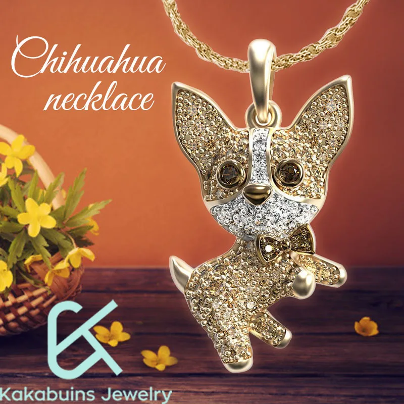 Милая животная корги собака кулон аксессуары элегантное женское ожерелье