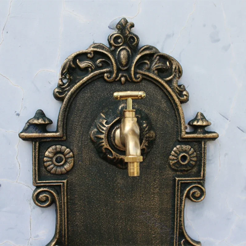 Античная Золотая чугунная настенная раковина для дома и сада домашний декор