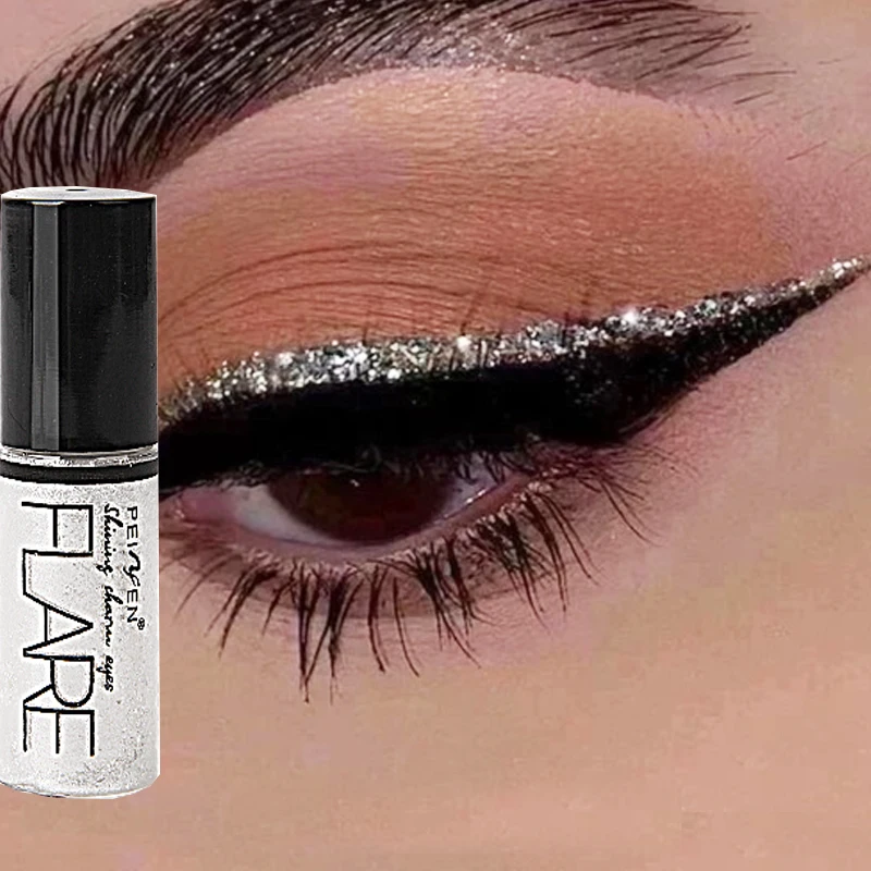 

Waterproof Shiny Sequins Eyeliner Cosmetic for Women Pigment Silver Rose Gold Color Glitter Liquid Eyeliner Eyeshadow Eye Makeup
