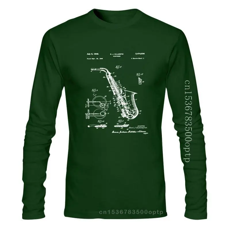 

Mens Clothing Saxophone Patent Drawing 1949 T-Shirt Men Shirt Trendy t-shirt Summer Fashion Street Short Sleeve T-Shirt