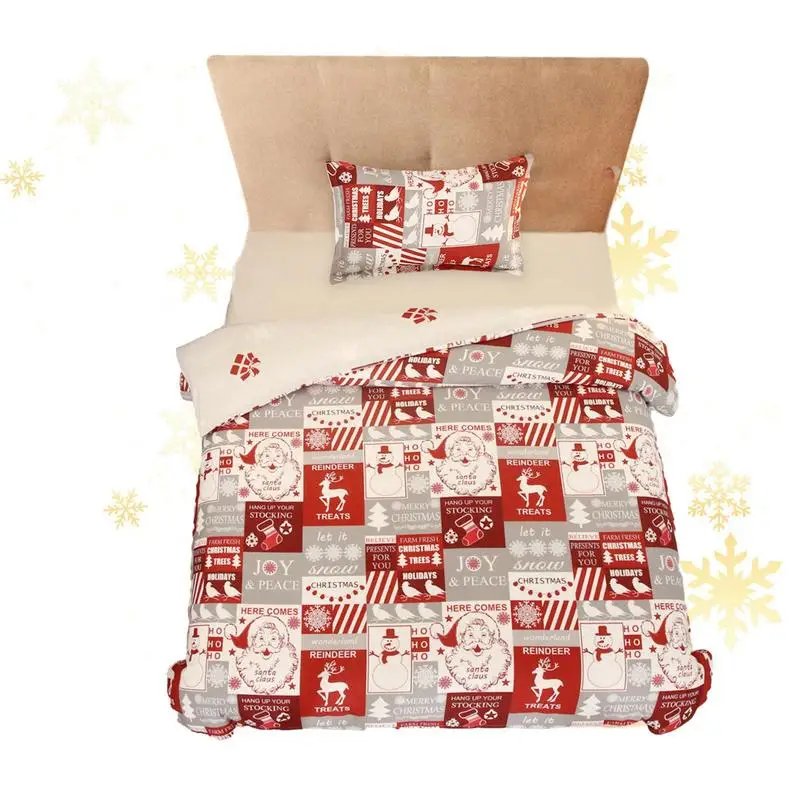 

Рождественский комплект одеял, Рождественский Комплект постельного белья из двух предметов, пододеяльник, наволочка, простыня, мягкий и уд...