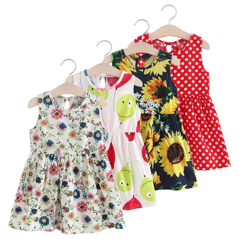 

Amazon Spot Foreign Trade Cotton Boutique Girls Summer Dress Sleeveless Vest Princess Skirt Children's Clothing Wholesale