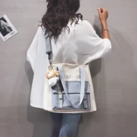 large capacity nylon bag 2022 new female bag lovely one shoulder bag versatile college style diagonal bag fashion shopping bag