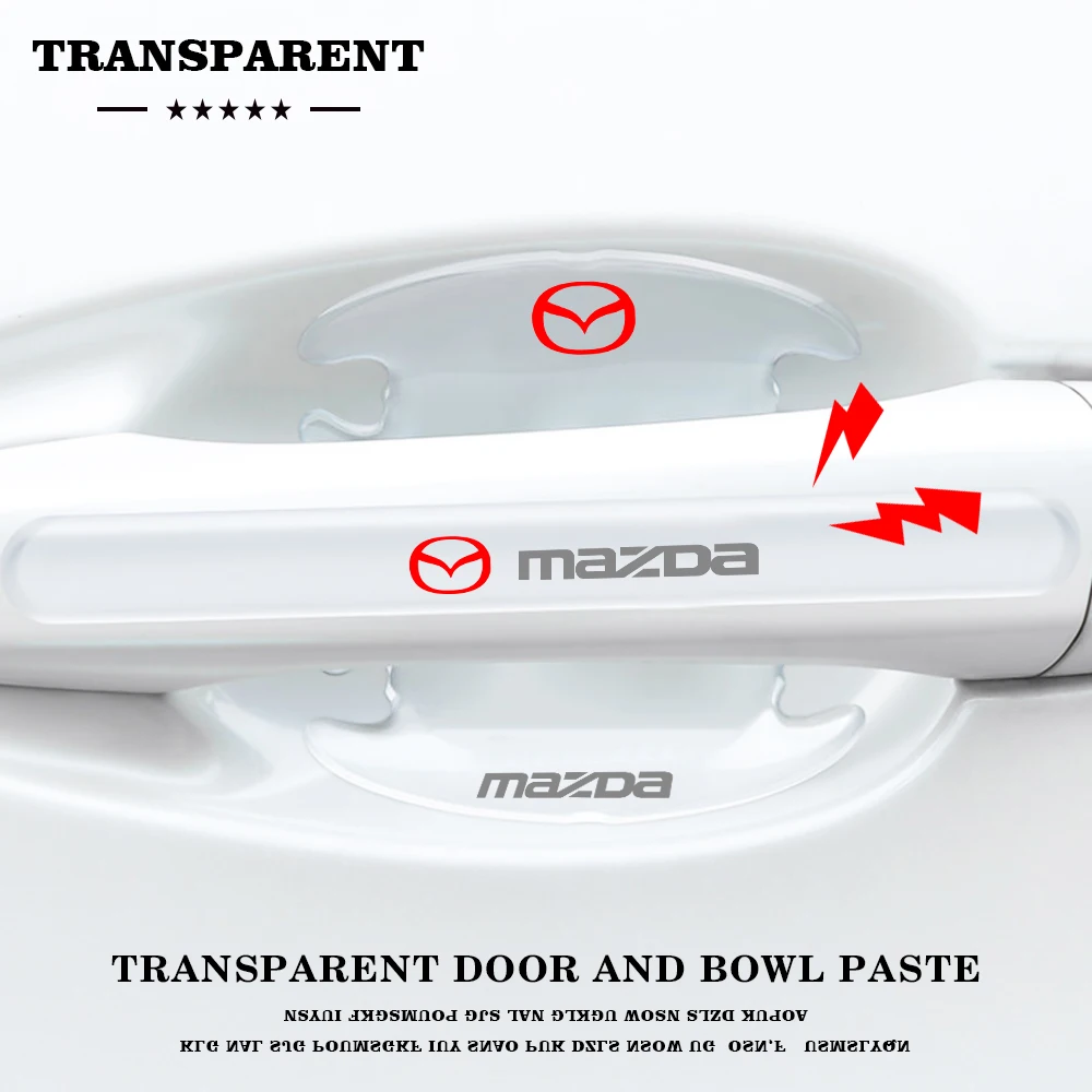 

Car Door Handle Cup Transparent Thick Anti Scratches Protector Stickers For Mazda 3 6 Atenza Axela Demio CX3 CX5 MP MS RX8