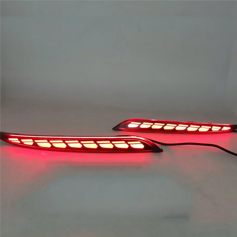 

1Pair LED Rear Bumper Reflector Lights for TailIight Brake Turn Smoked Shell with Dedicated