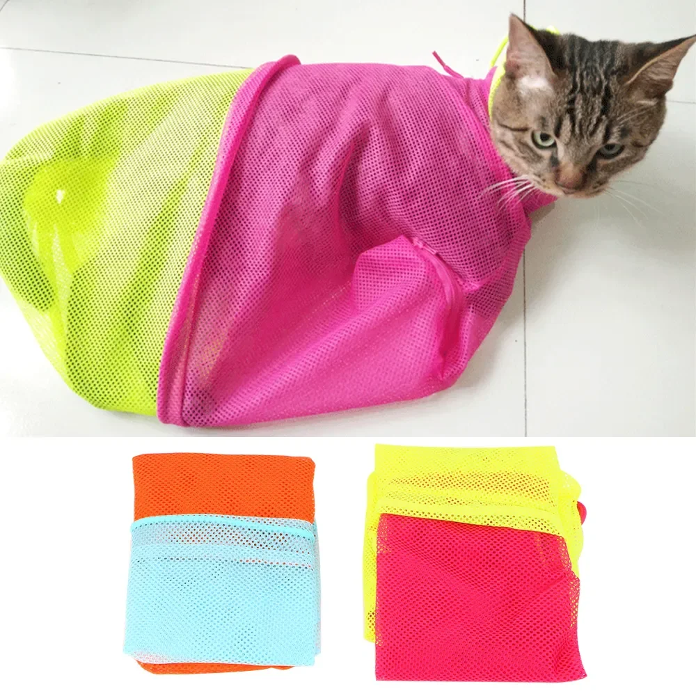 

Scratch Bite Cat Grooming Bath Bag Mesh Bag Cats Washing Bags For Pet Bathing Nail Trimming Injecting Cat Restraint