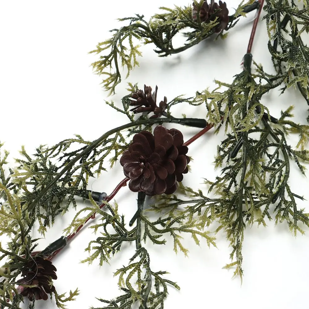 Рождественская Декоративная гирлянда подвесной венок искусственные красные